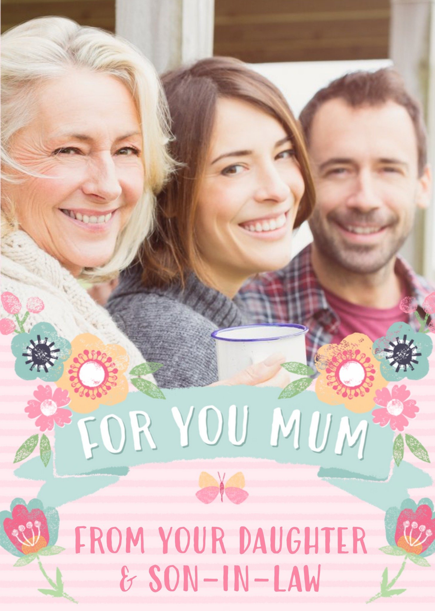 For You Mum From Your Daughter & Son-In-Law Photo Upload Card