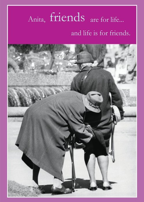 Friends Are For Life Personalised Birthday Card