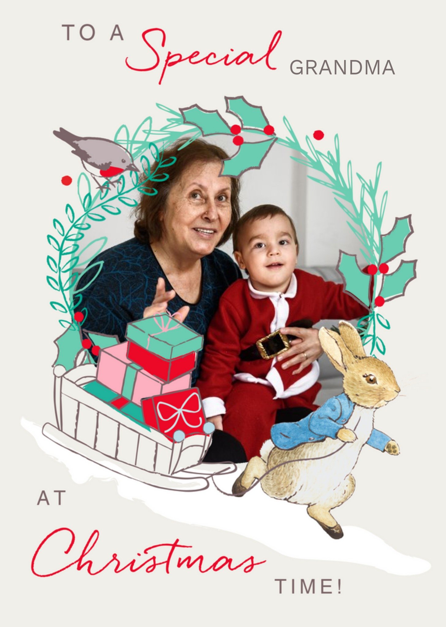 Peter Rabbit Special Grandma Photo Upload Card, Large