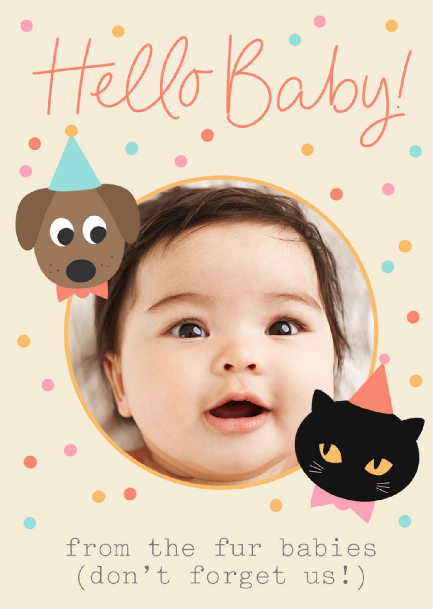 Scatterbrain Hello Baby Card