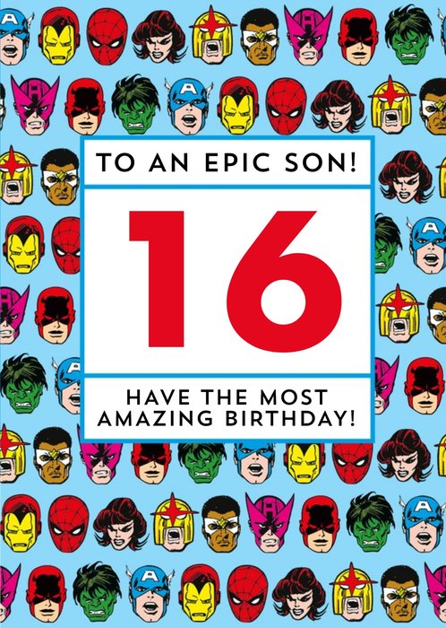 Marvel Comics Characters Birthday Card