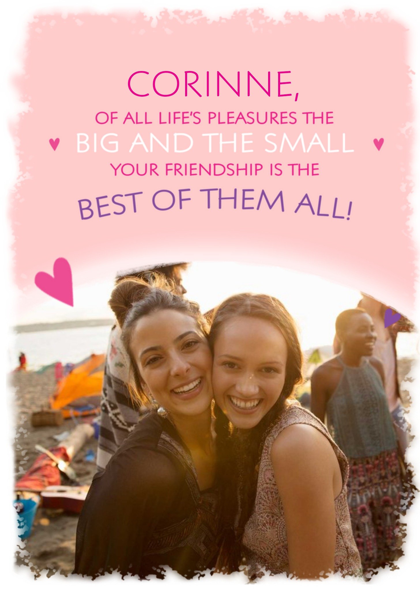 Sentimental Photo Upload Birthday Card Friendship Ecard