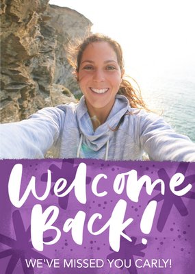 Modern Typographic Photo Upload Welcome Back New Job Card