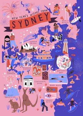 Infographic Map Of Sydney New Year From Sydney Card