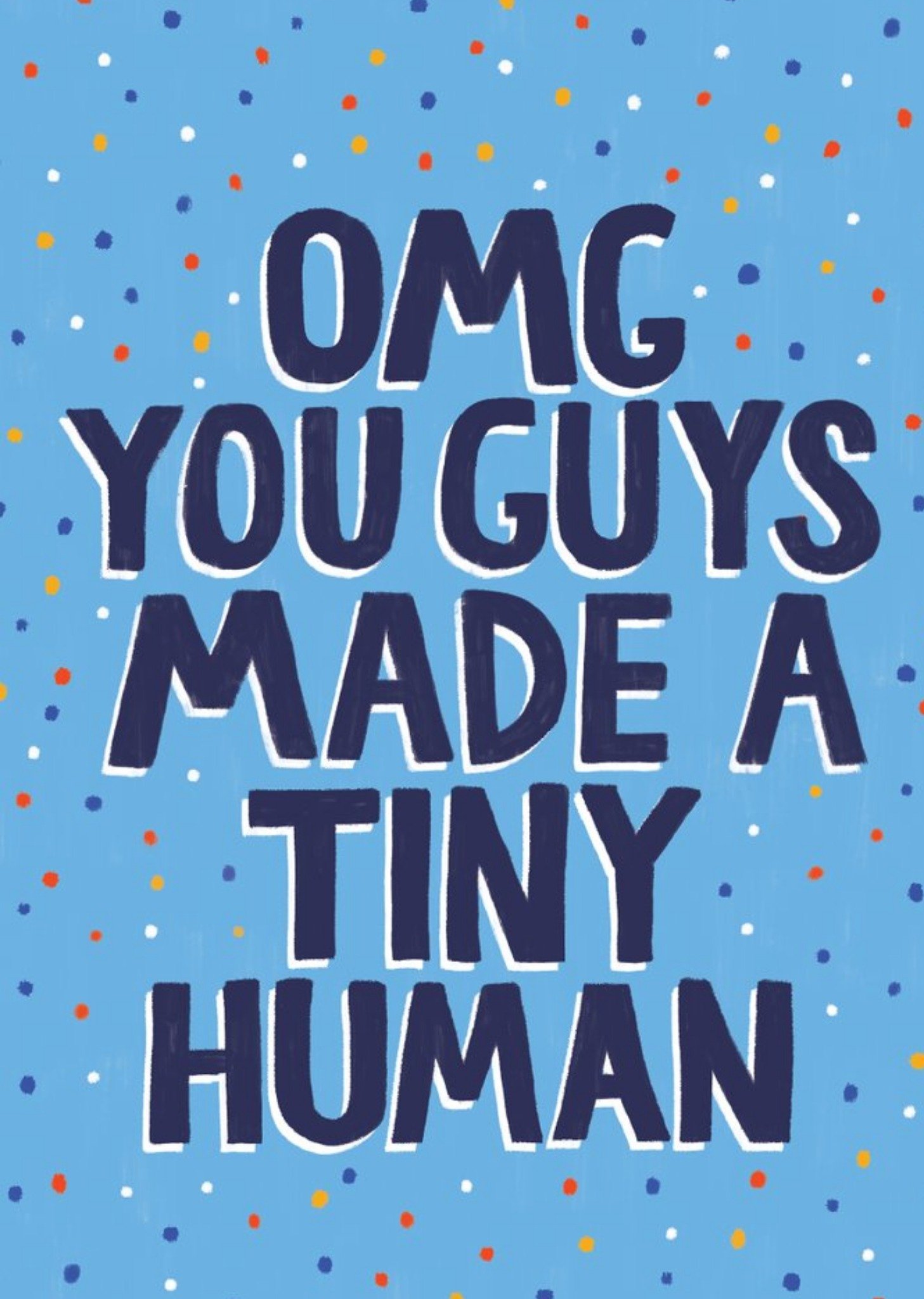 Cardy Club Omg Tiny Human Blue Card Ecard