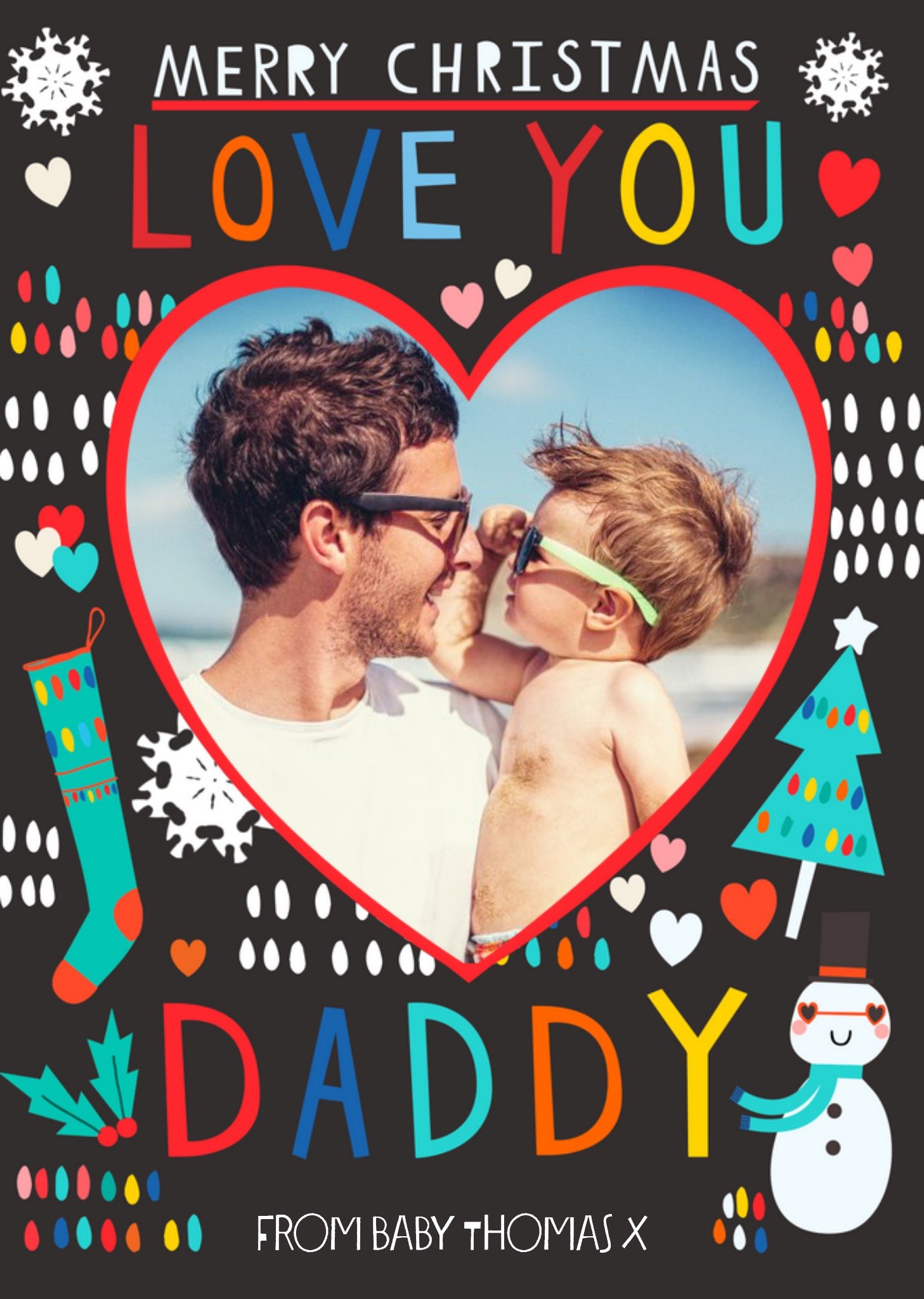 Moonpig Kat Jones Love You Daddy Photo Upload Card Ecard