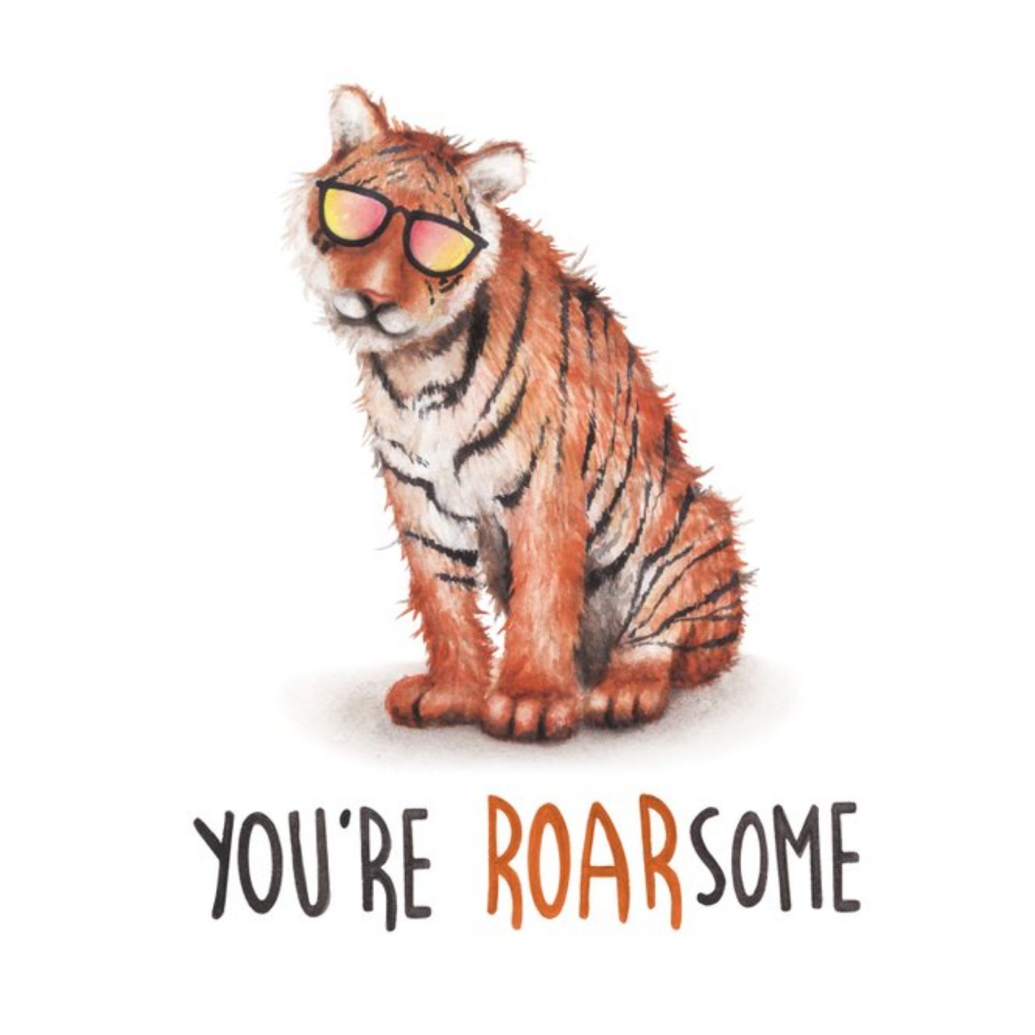 Moonpig Tiger You Are Roarsome Card, Square
