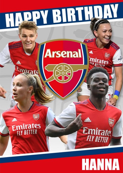 Arsenal Mens And Womens Birthday Card