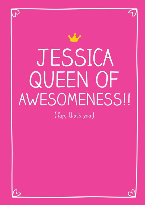 Queen Of Awesomeness Card