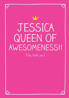 Queen Of Awesomeness Card