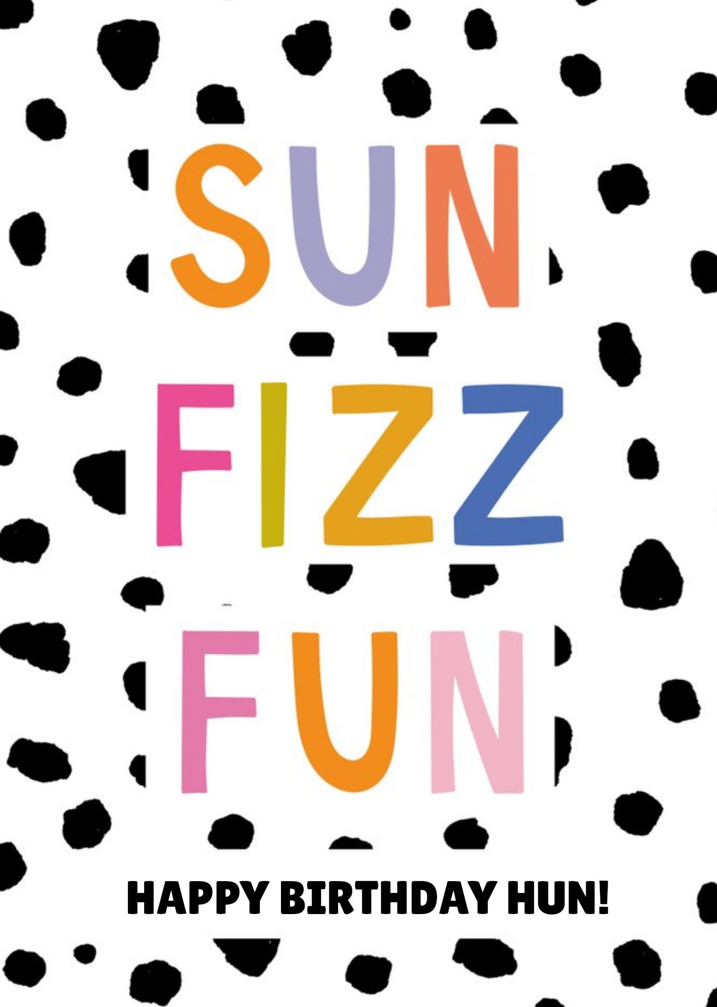 Moonpig So Groovy Sun Fizz Fun Graphic Pattern Birthday Card, Large