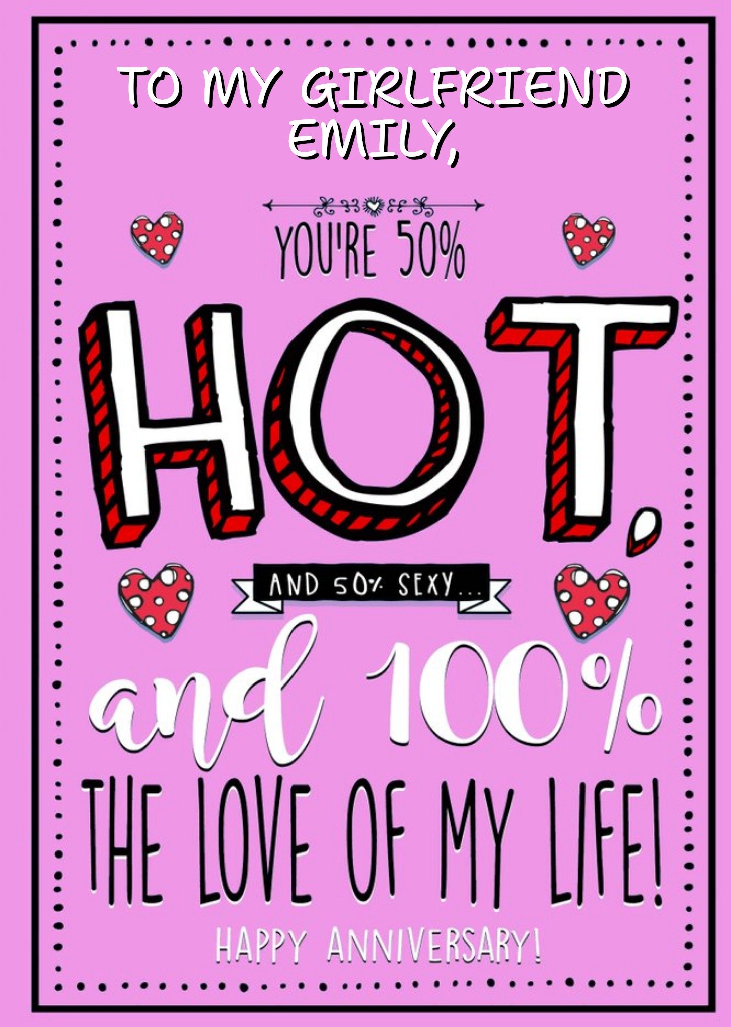 Anniversary Card - You're 50% Hot And 50% Sexy Ecard