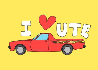 I Love Ute Card