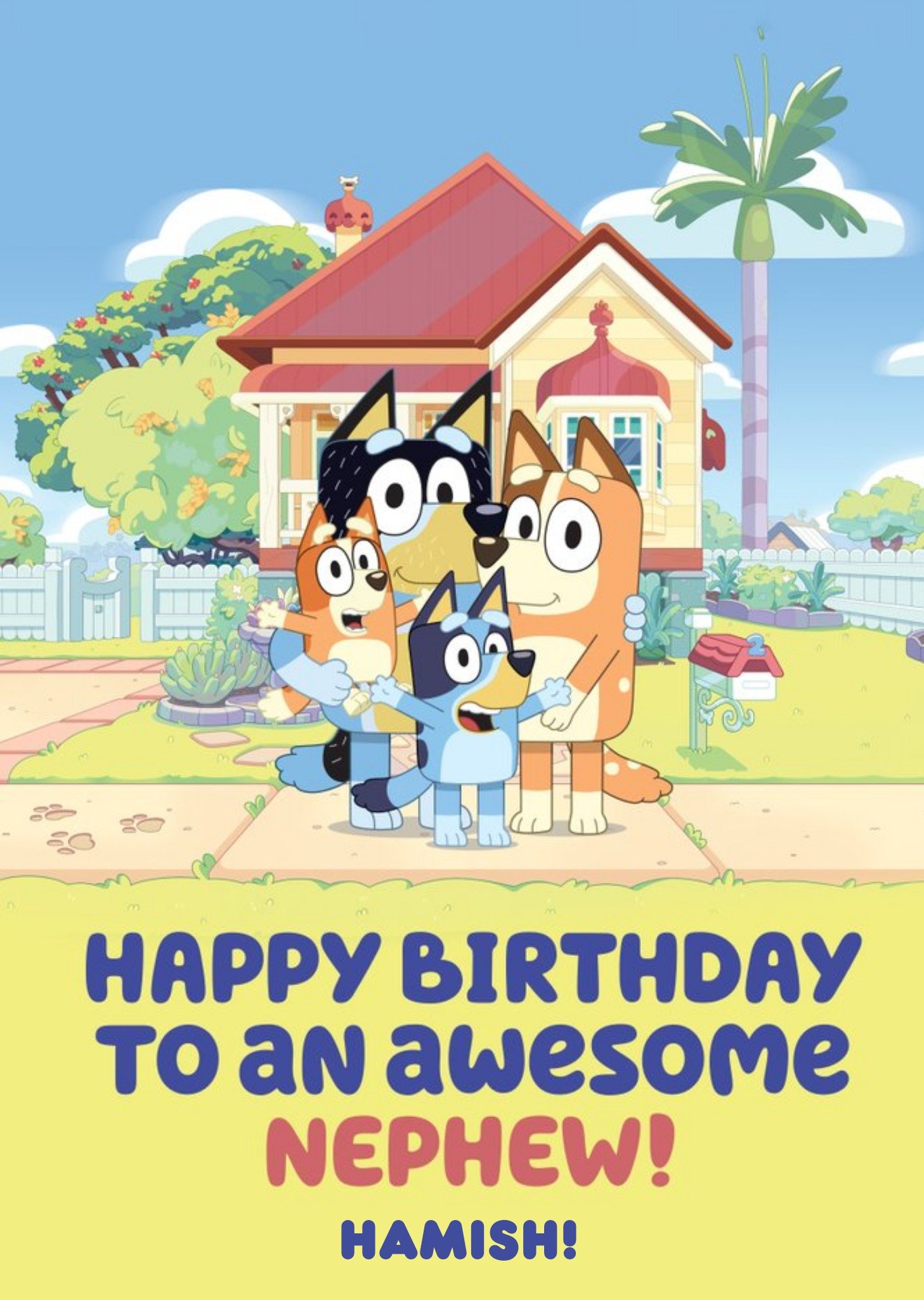 Bbc Bluey Awesome Nephew Birthday Card