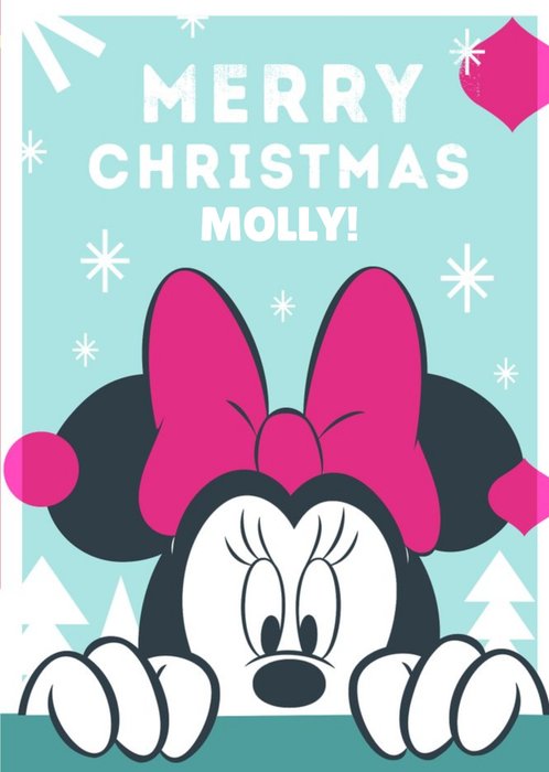 Disney Minnie Mouse Snowflakes Christmas Card