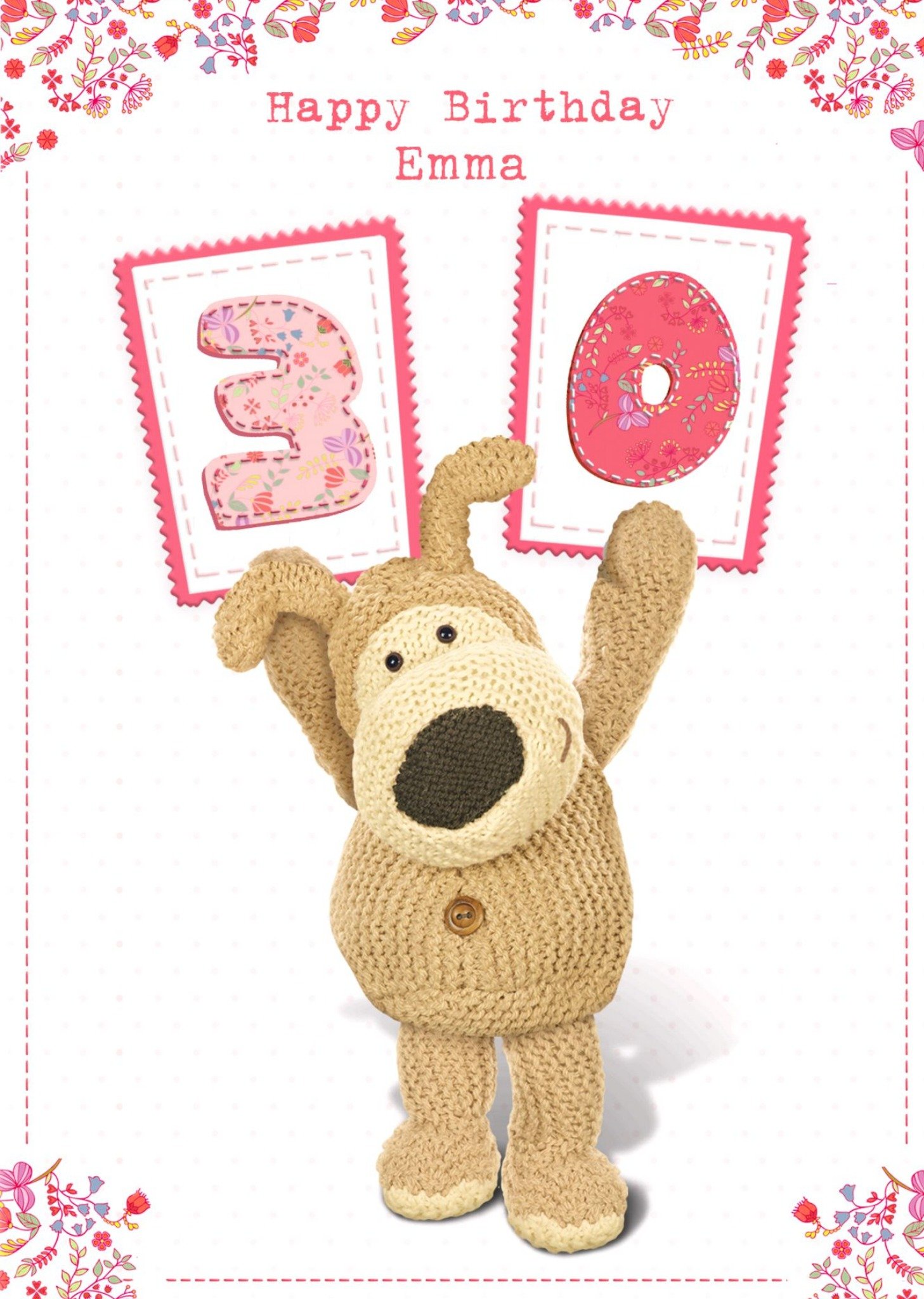 Boofle Adorable Doggie Happy 30th Birthday Card