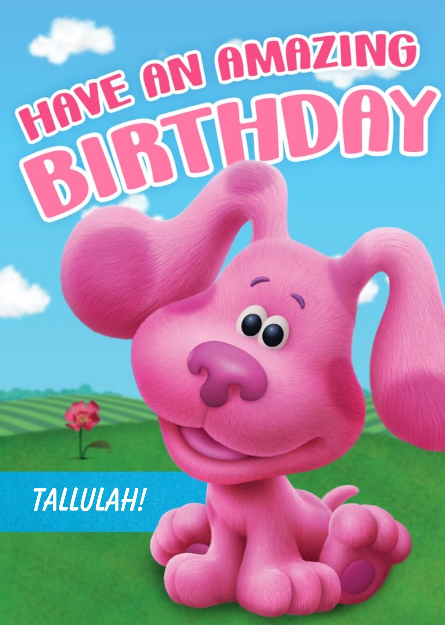 Nickelodeon Blue's Clues Magenta Dog Birthday Card Ecard