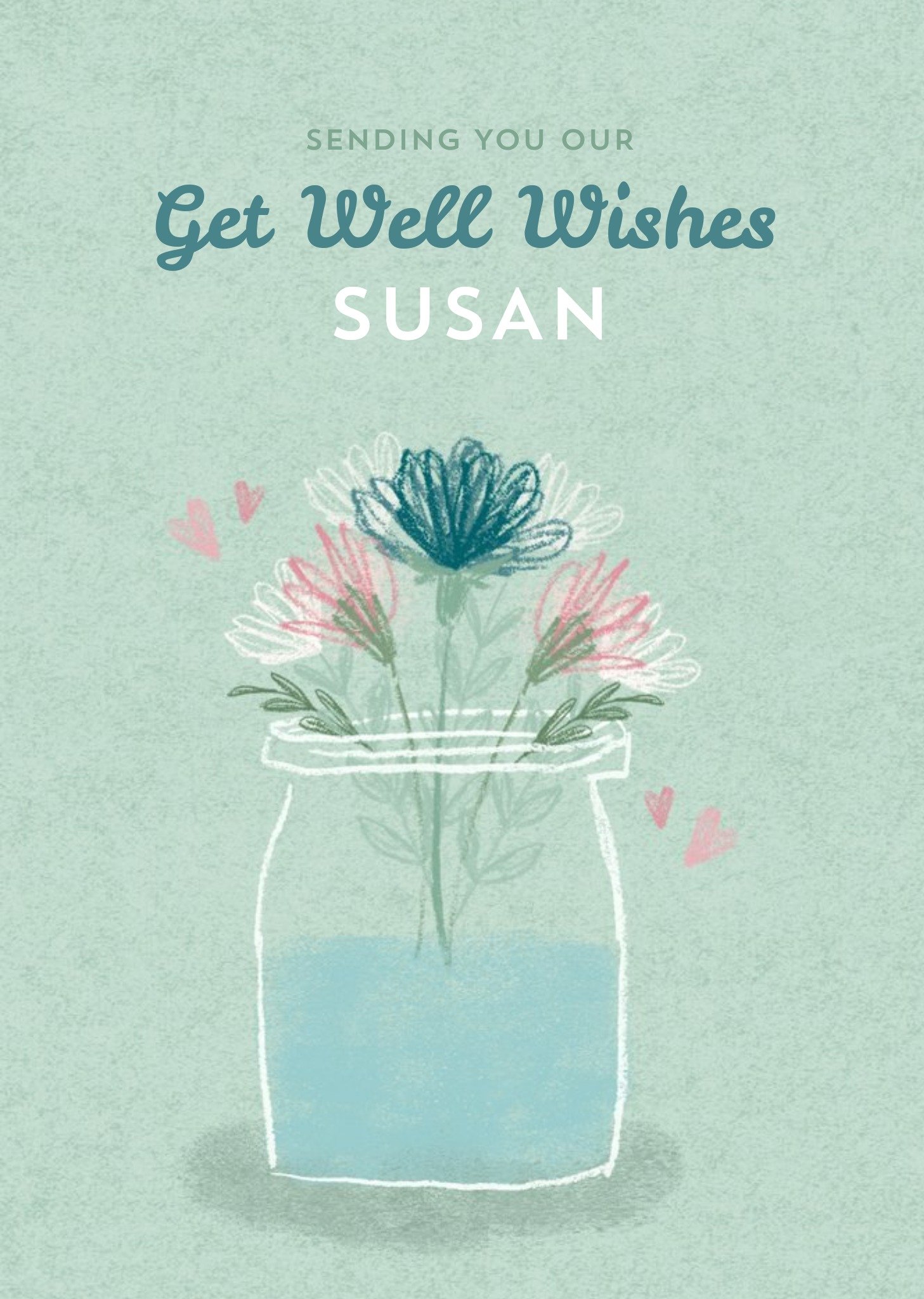 Get Well Wishes - Floral Card - Traditional Card