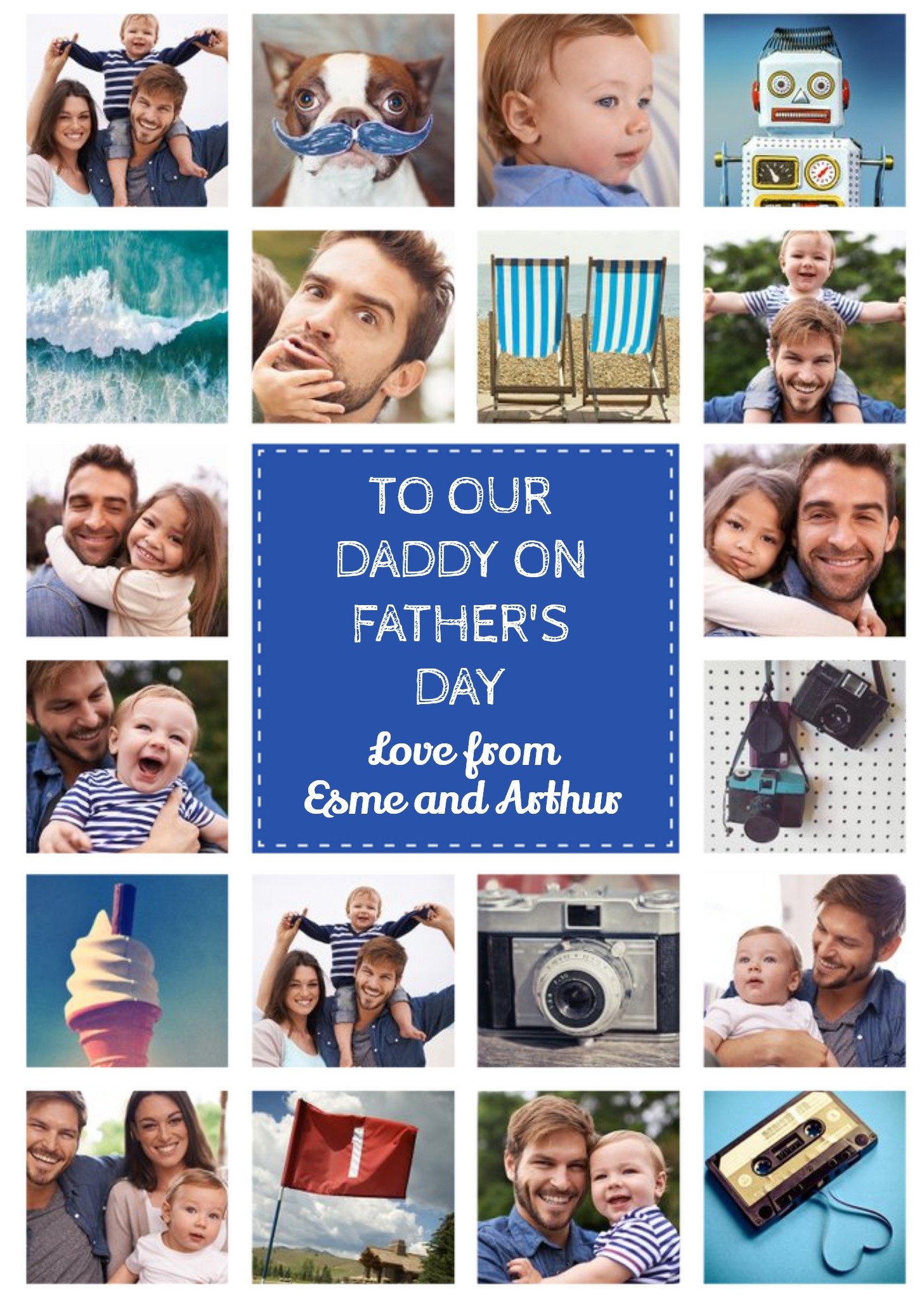 Happy Father's Day Multi-Photo Card For Dad Ecard