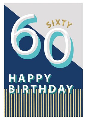 60 Happy Birthday Block Colour Card