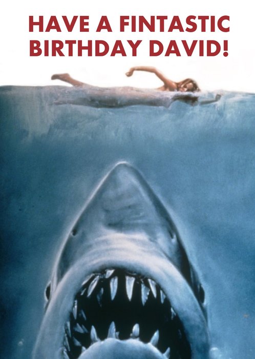 Jaws fintastic birthday card - Universal