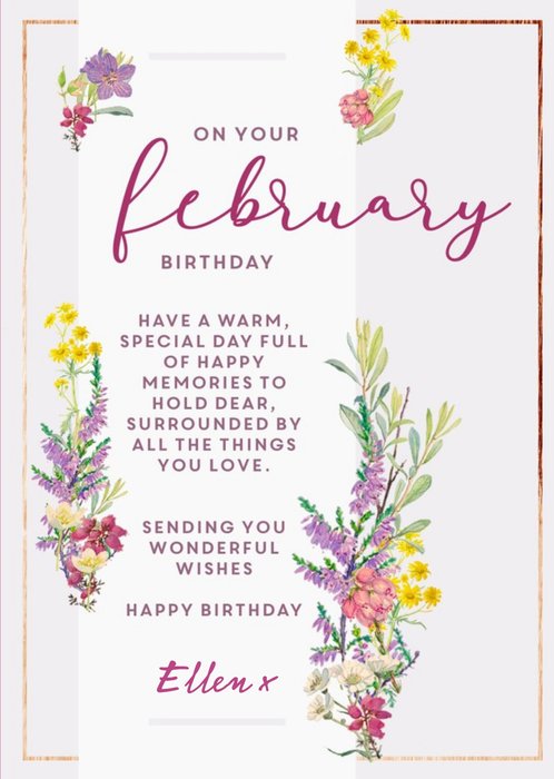 Edwardian Lady On Your February Birthday Card