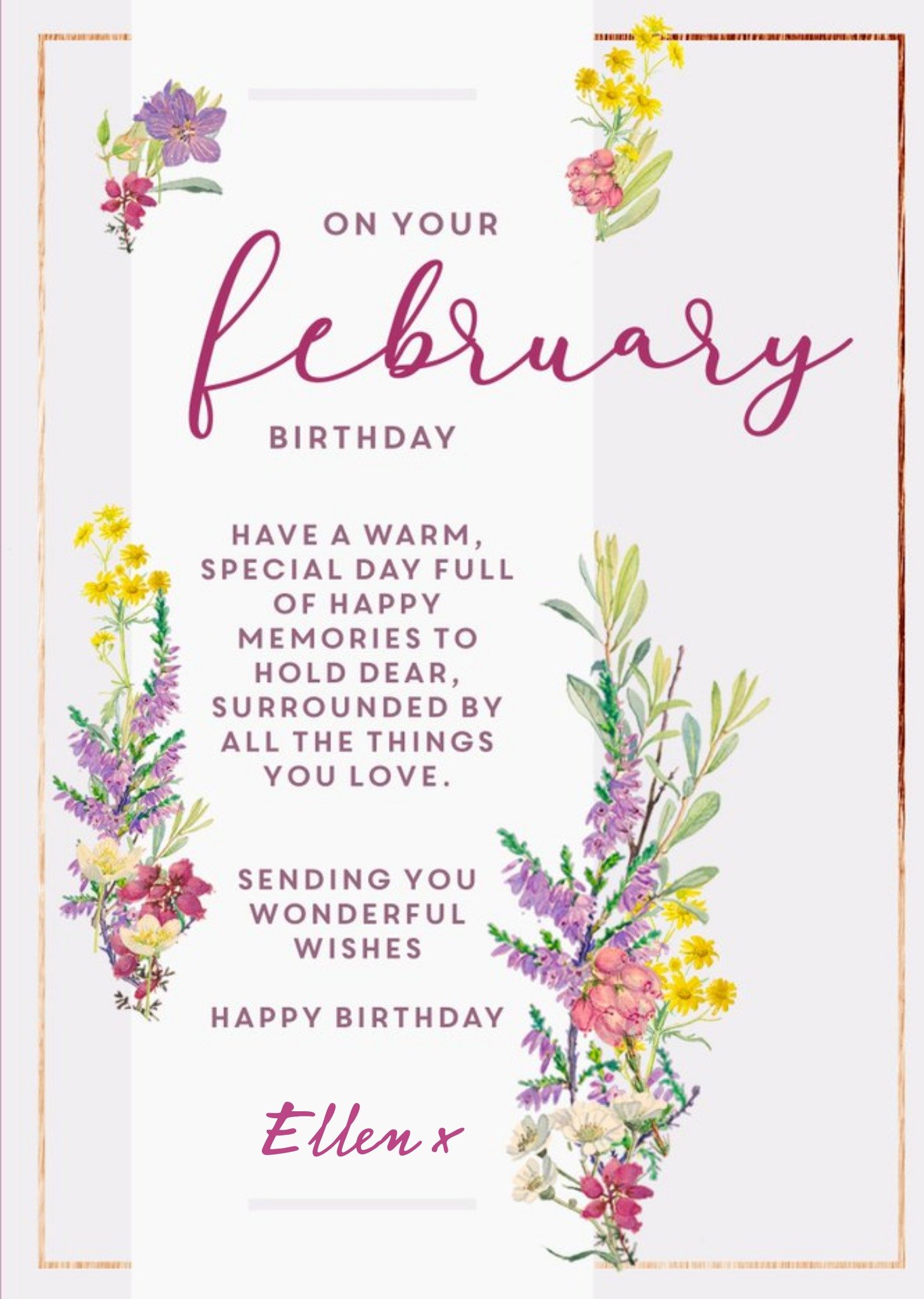 Edwardian Lady On Your February Birthday Card Ecard