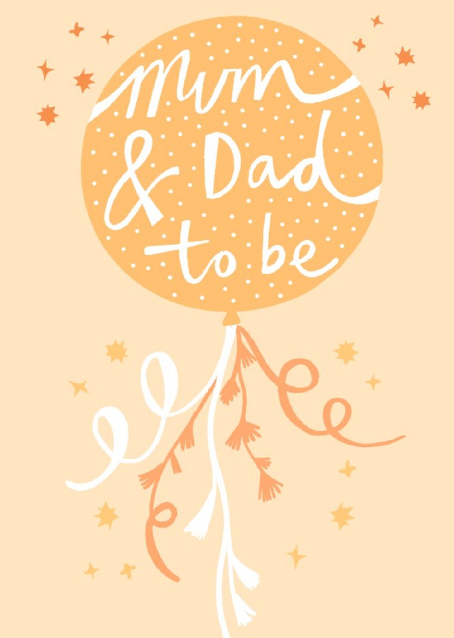 Beautiful Illustrated Balloon Mum And Dad To Be New Baby Card Ecard