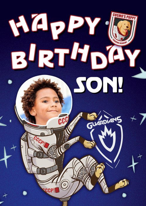 Guardians Of The Galaxy Cosmo Son Photo Upload Birthday Card