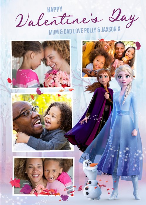 Disney Frozen 2 Valentine's Day Photo Upload Card For Mum And Dad