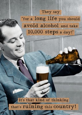 10000 Steps Ruining This Country Funny Card