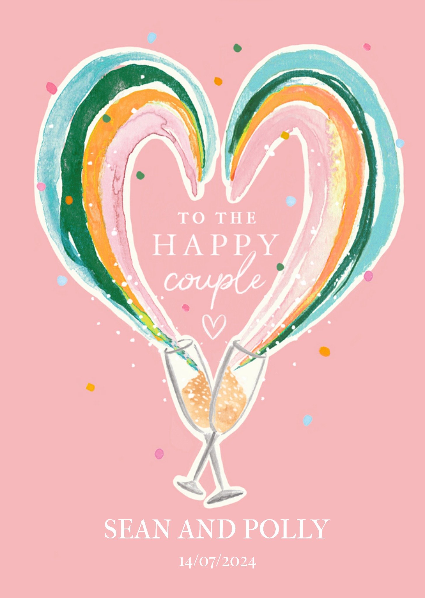 Moonpig To The Happy Couple Wedding Day Card Ecard