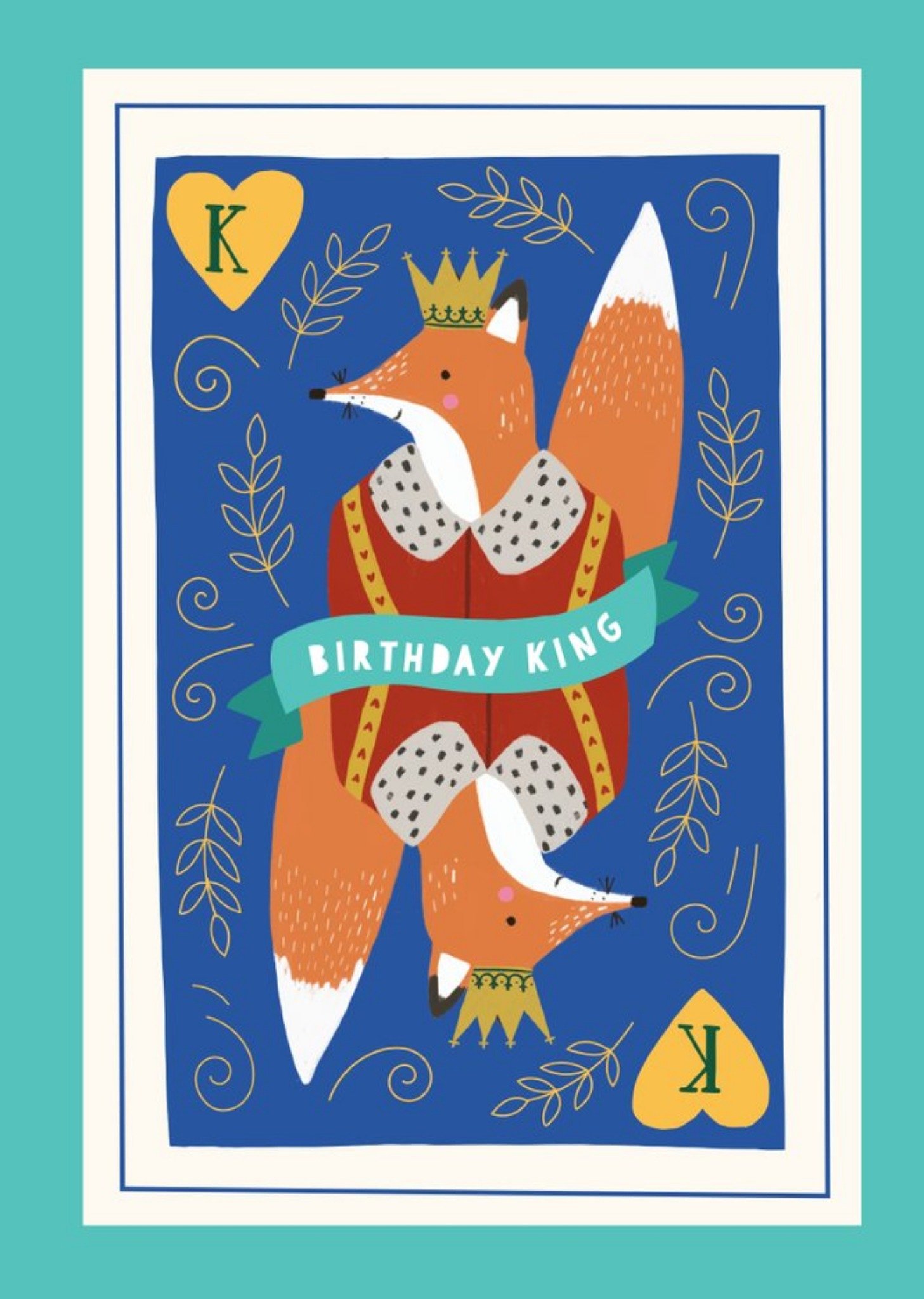 Birthday King Fox Card Ecard