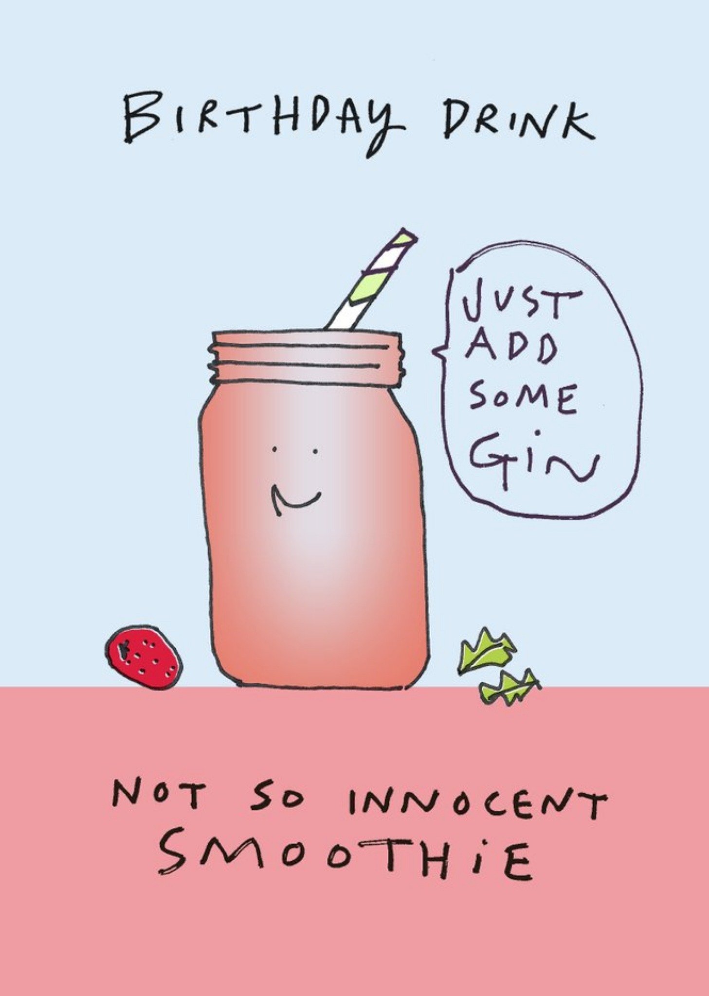 Felt Studios Funny Illustrated Smoothie Pun Birthday Card Ecard