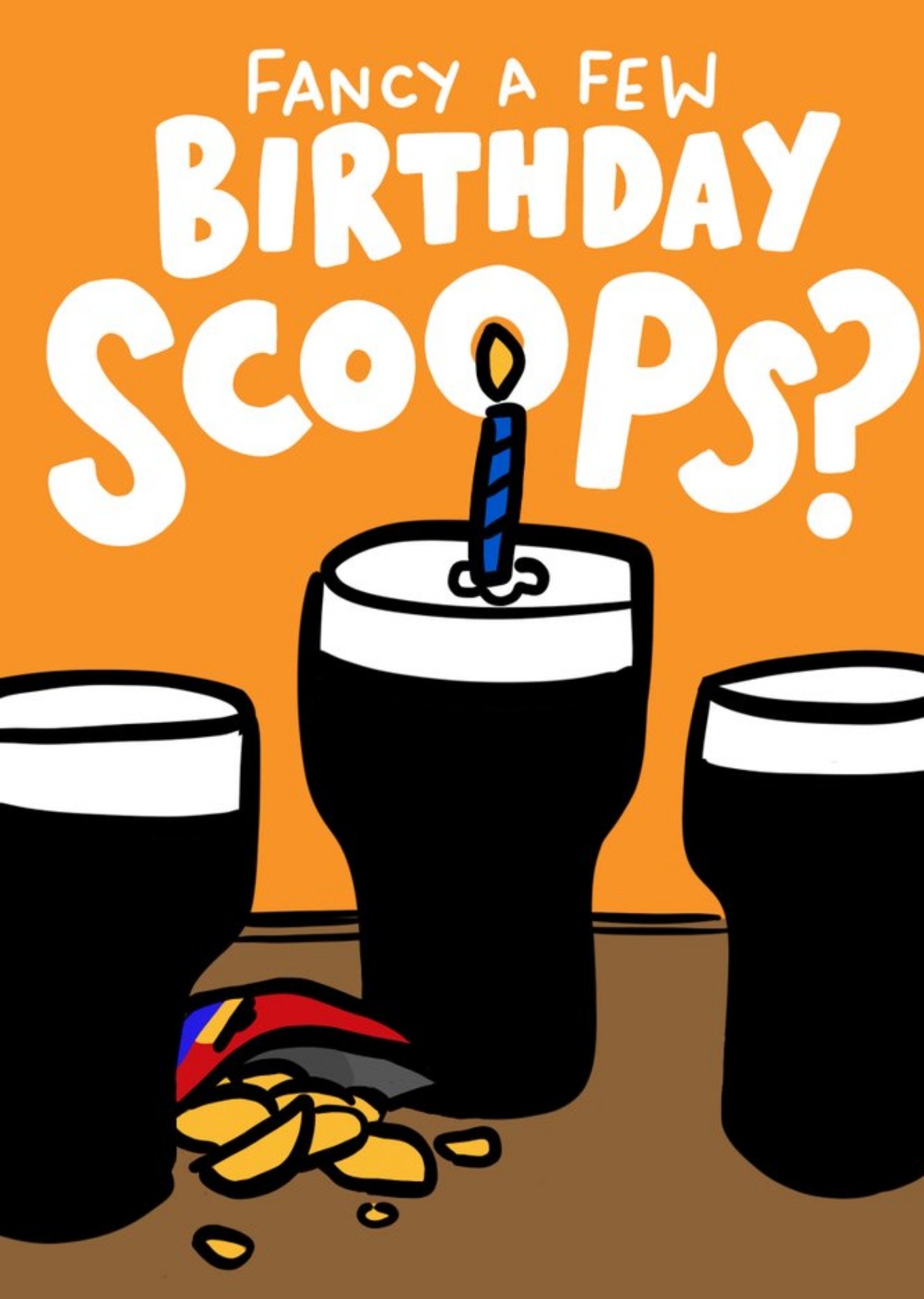 Moonpig Illustrated Funny Guinness Birthday Card, Large