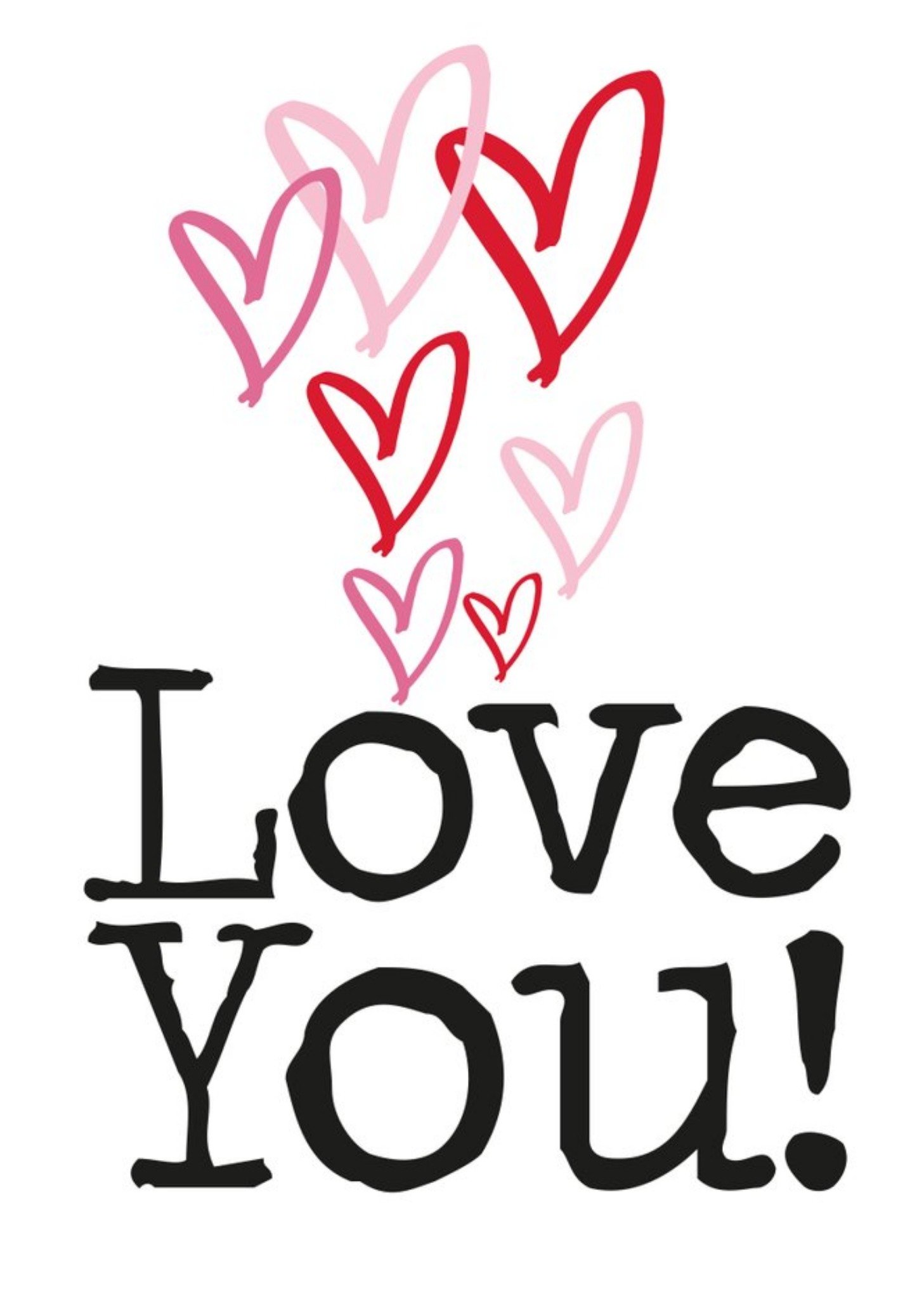 Love Hearts Papagrazi Modern Trendy Valentine's Day Anniversaries Card, Large