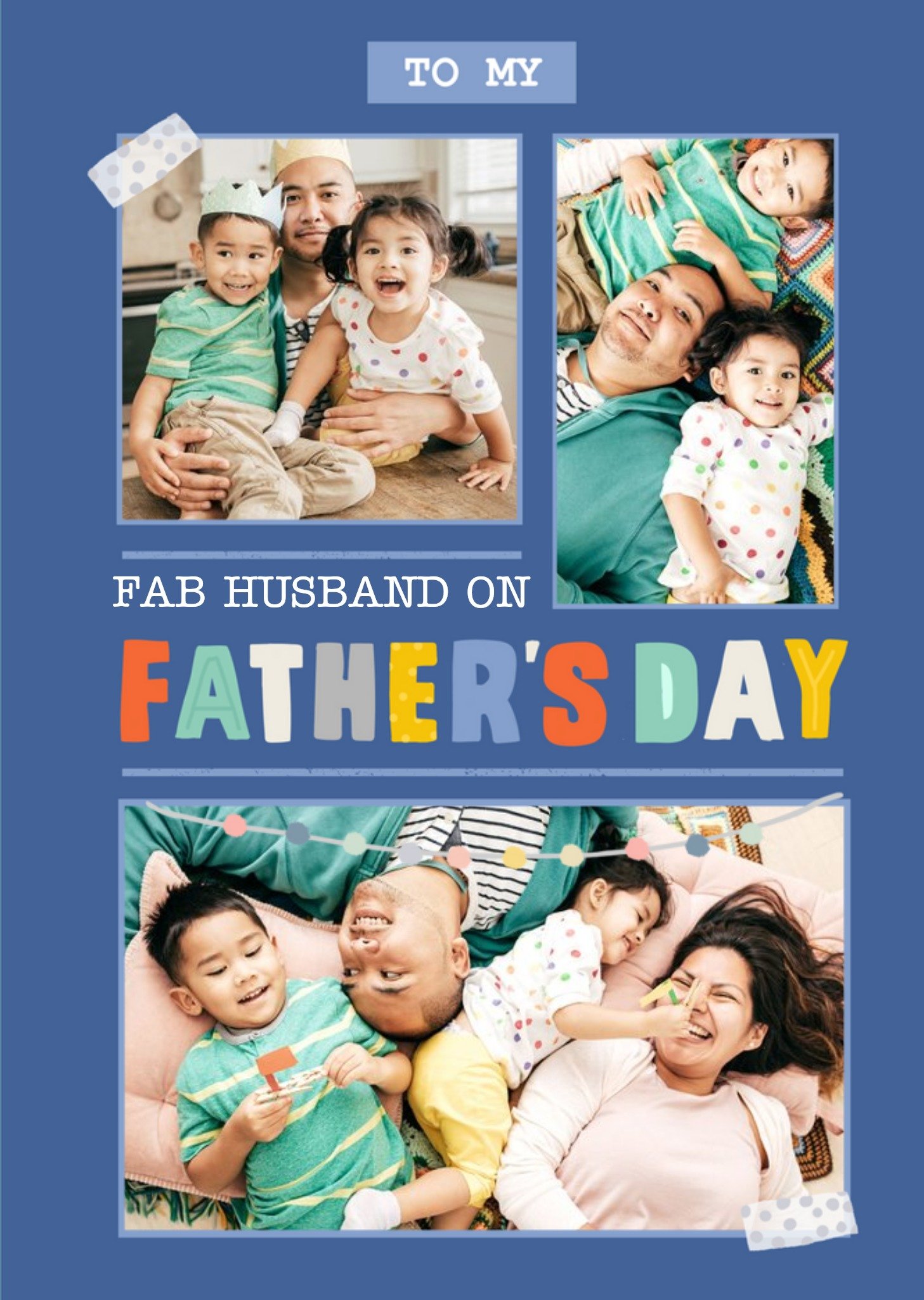 Fab Husband On Father's Day Photo Upload Card Ecard