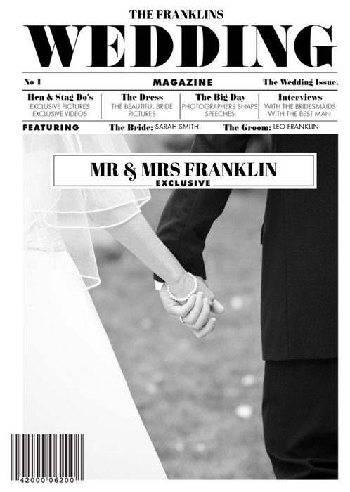Wedding Magazine Cover Card