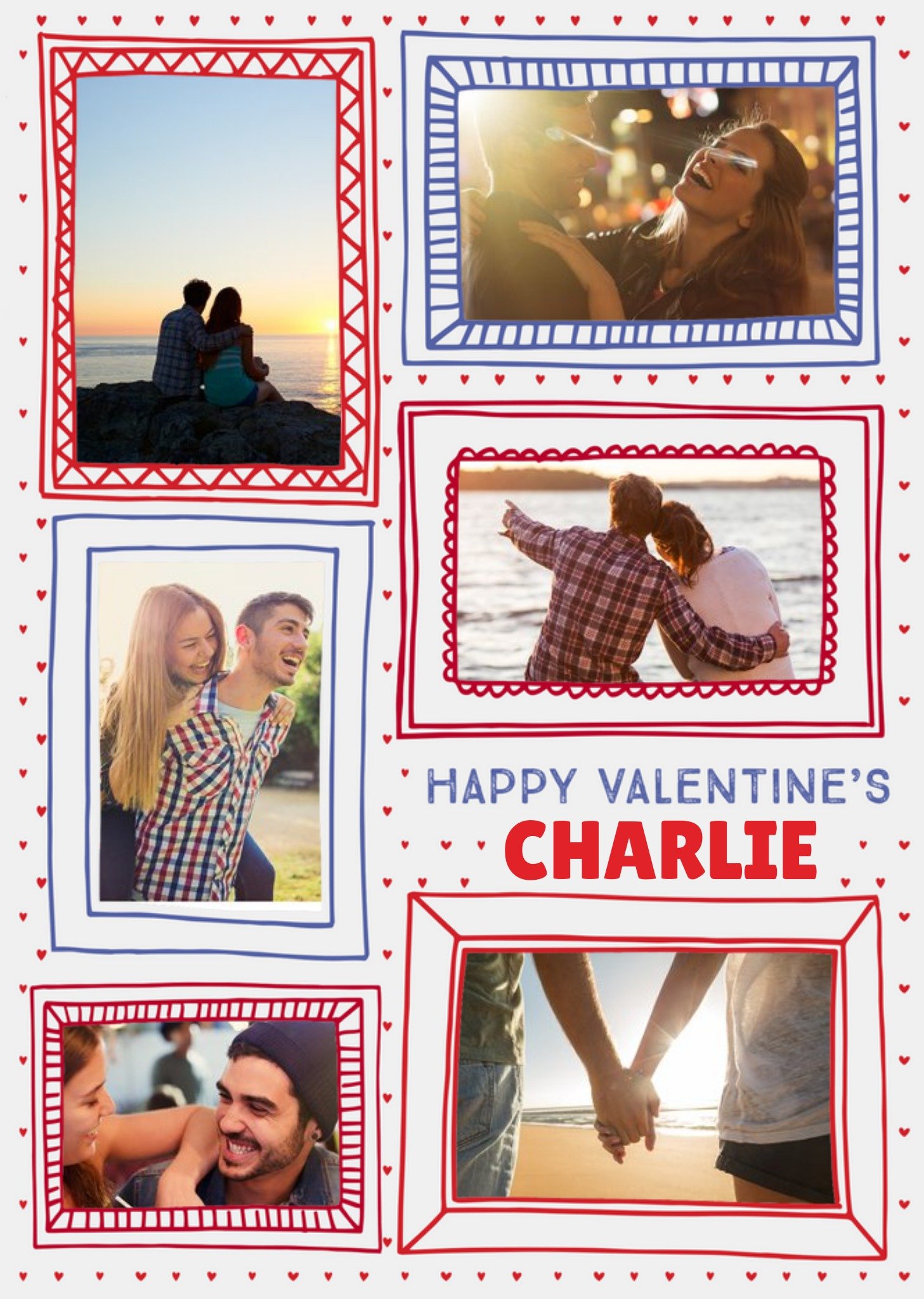 Valentines Frame Us White 6-Photo Upload Card Ecard