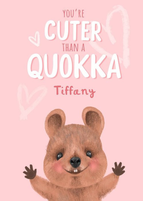 Millicent Venton Customisable Illustrated Cuter Than A Quokka Card