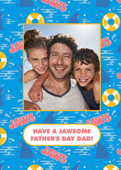Jaws Cartoon Sharks Have A Jaw-Some Father's Day Photo Card