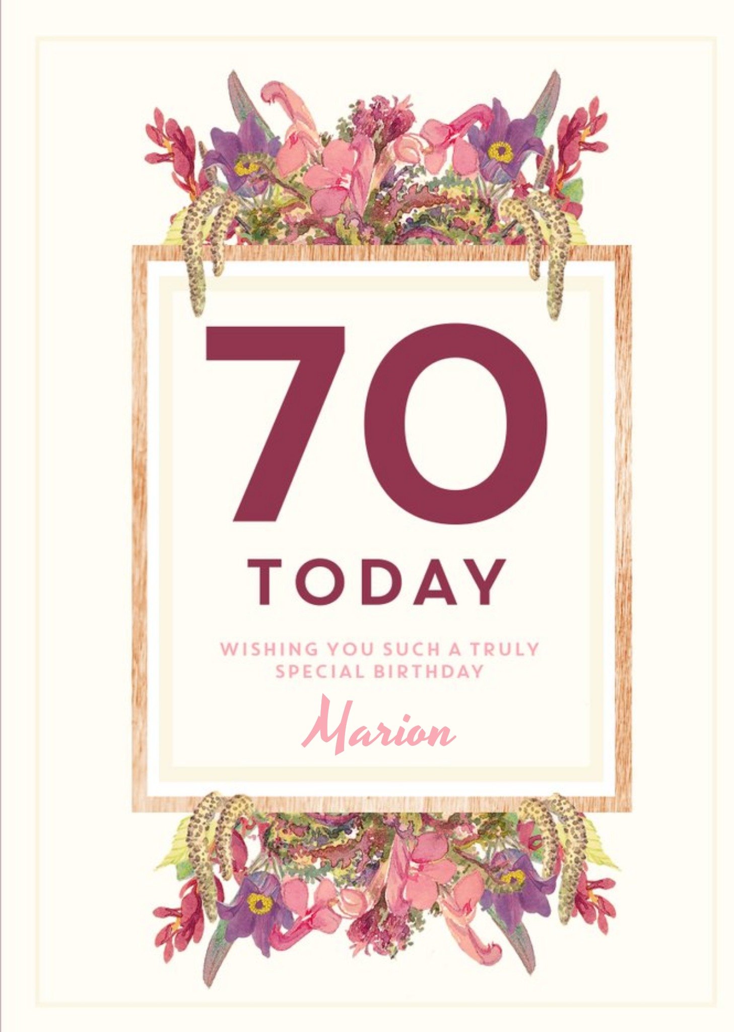 Edwardian Lady 70th Birthday Personalised Card Ecard