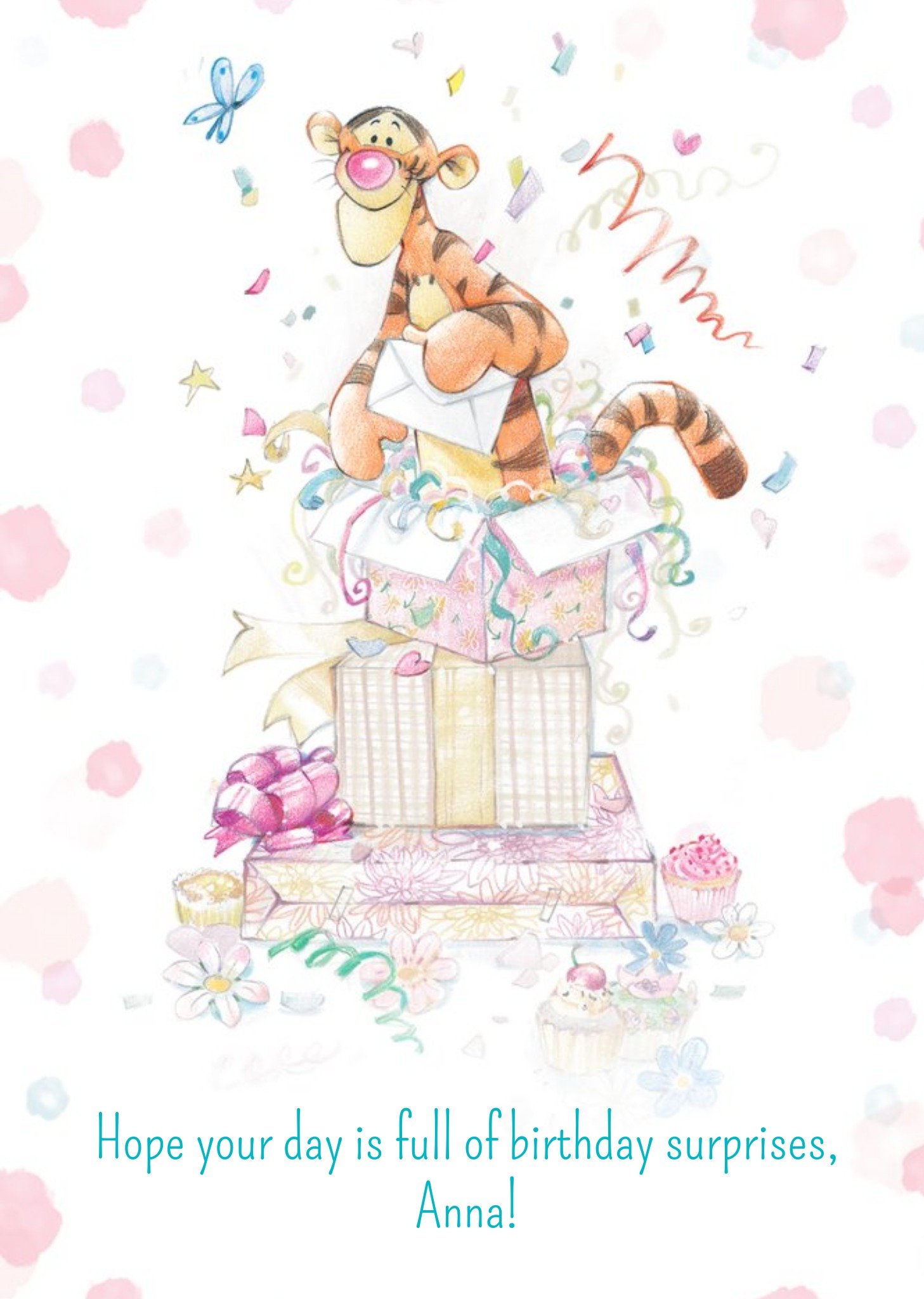 Disney Winnie The Pooh Hope Your Day Is Full Of Surprises Birthday Card, Large