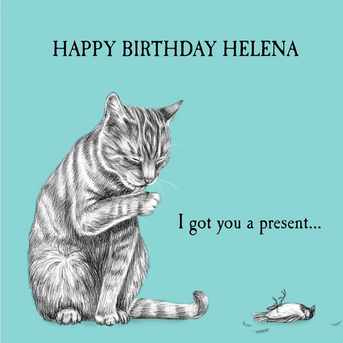 Illustrated Birthday Card I Got You a Present