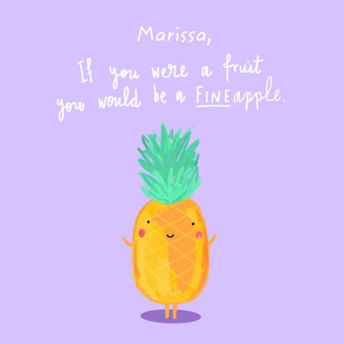 Youre A Fineapple Pun Card