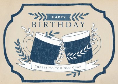 Mens birthday card - quick card - beer - pint