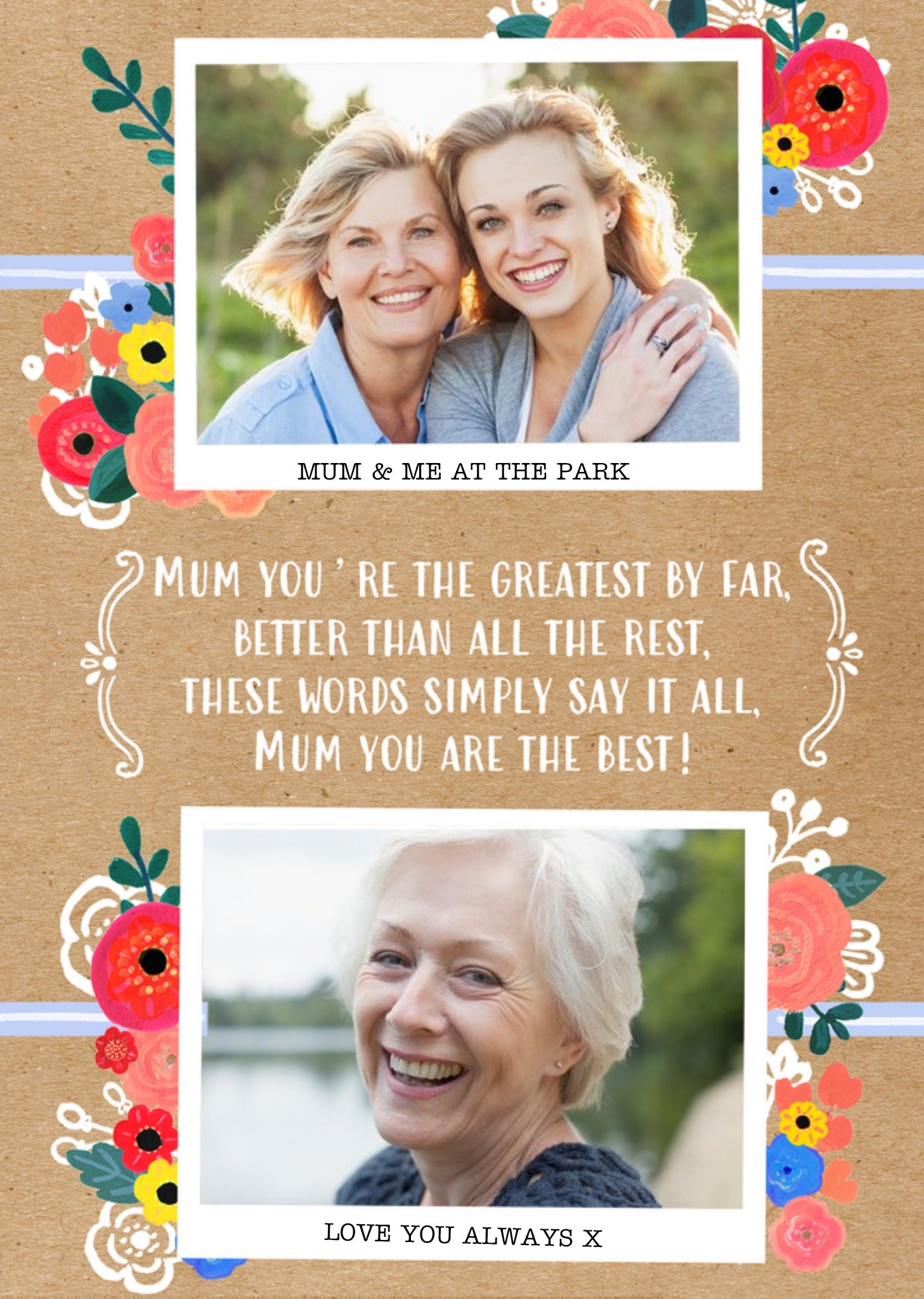 Moonpig Mother's Day Card - Photo Upload Verse Card Ecard