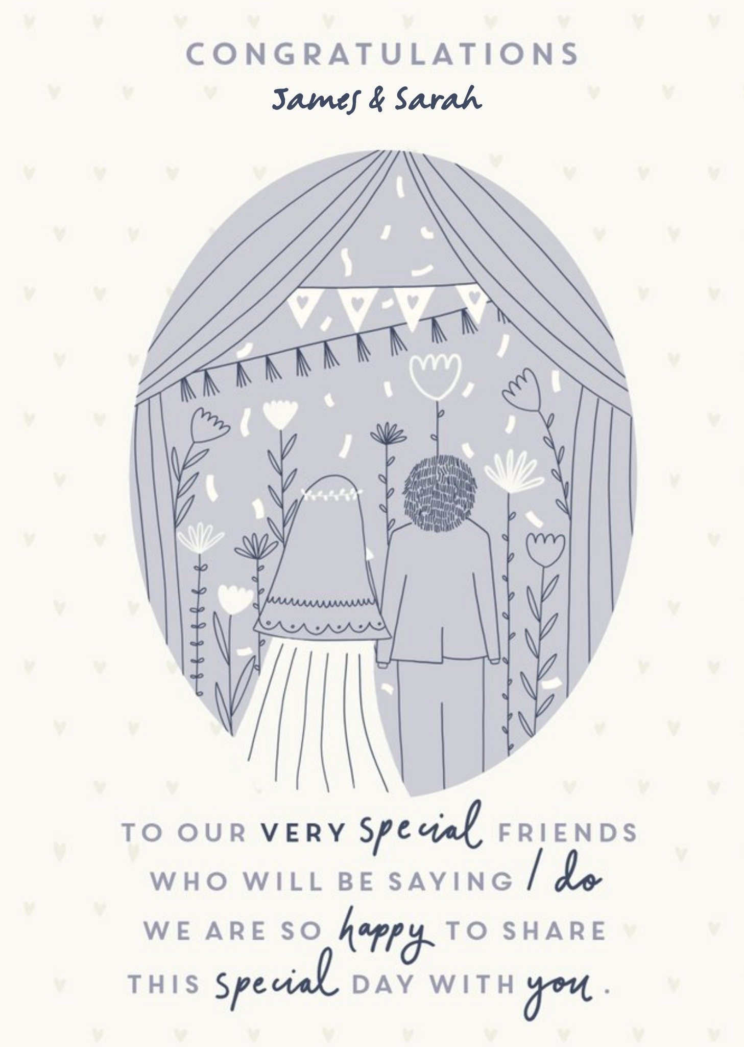 Moonpig Wedding Card - Congratulations - To Our Very Special Friends, Large