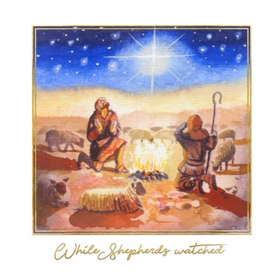 While Shepherds Watched Christmas Card