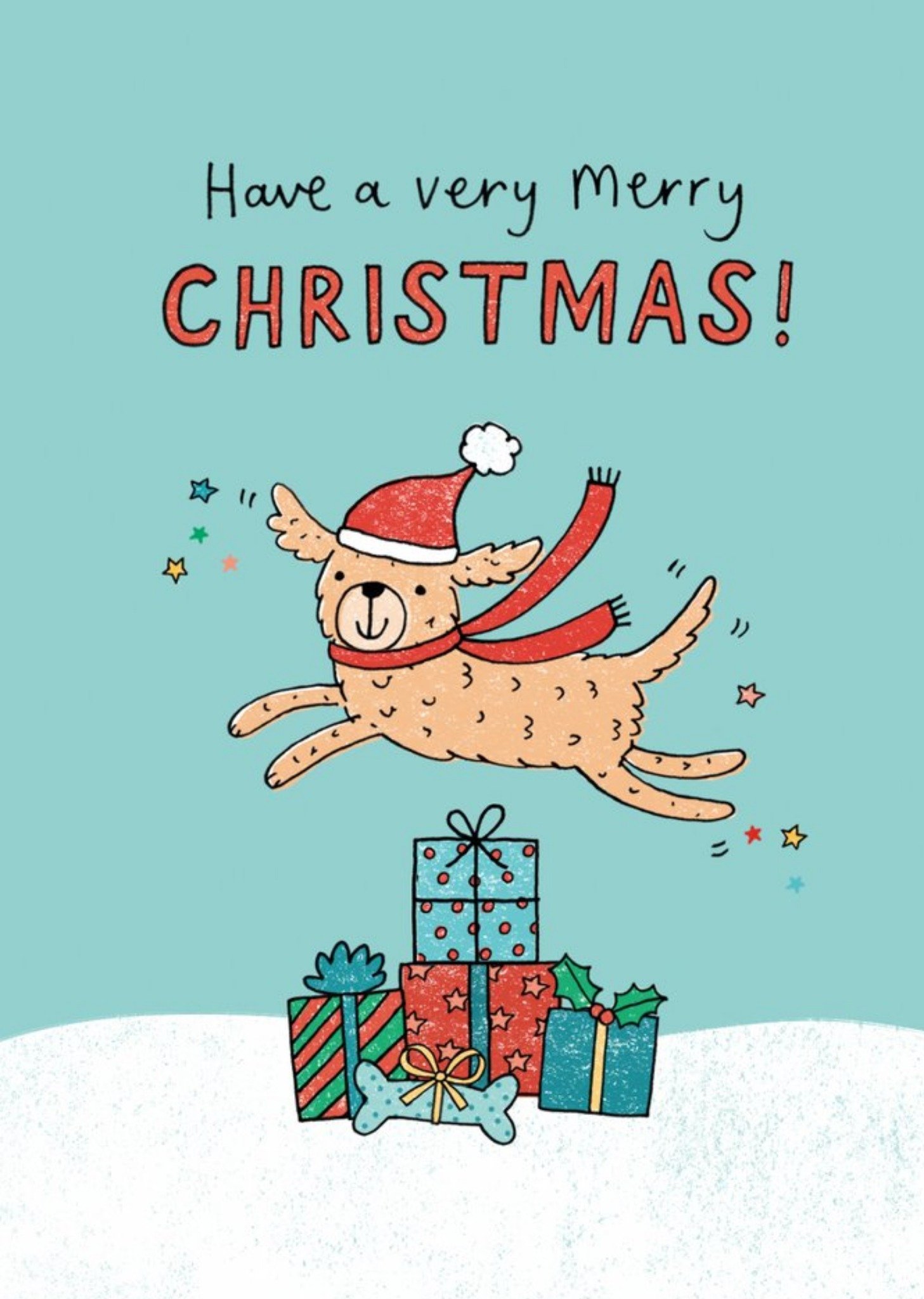 Have A Very Merry Christmas Dog And Presents Card Ecard